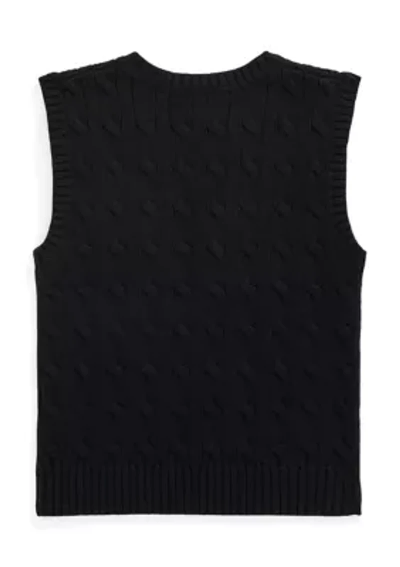 Boys 2-7 Cable-Knit Cotton Sweater Vest