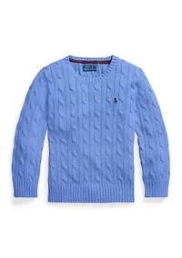 Boys 2-7 Cable Knit Cotton Sweater