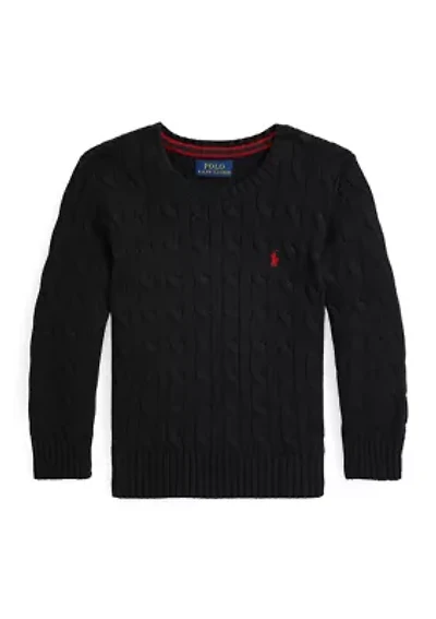 Boys 2-7 Cable Knit Cotton Sweater