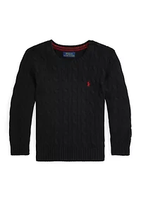Boys 2-7 Cable Knit Cotton Sweater