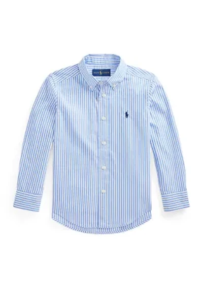 Boys 2-7 Striped Cotton Poplin Shirt