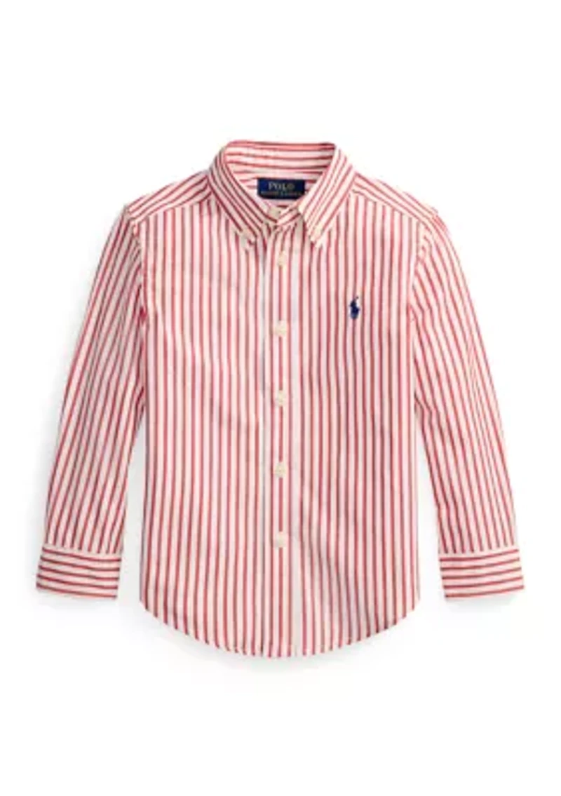 Boys 2-7 Plaid Cotton Poplin Shirt