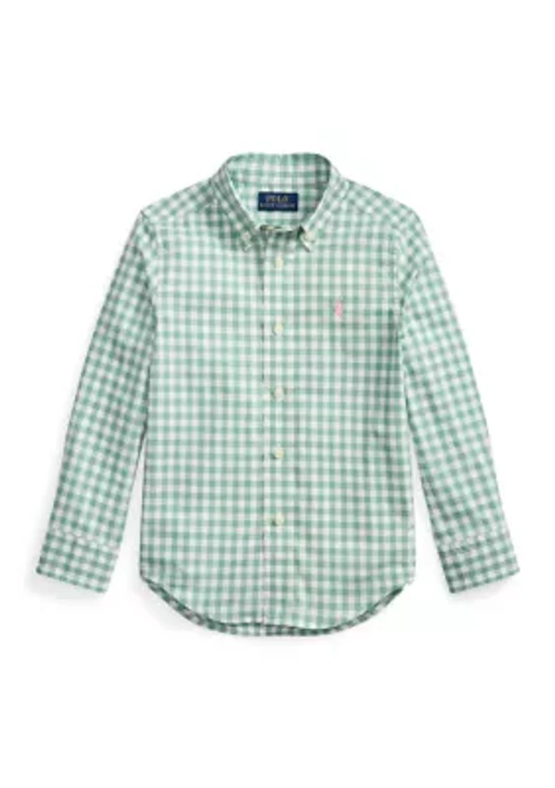 Boys 2-7 Plaid Cotton Poplin Shirt
