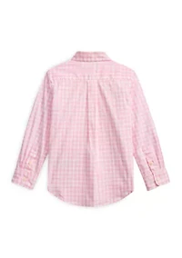 Boys 2-7 Plaid Cotton Poplin Shirt