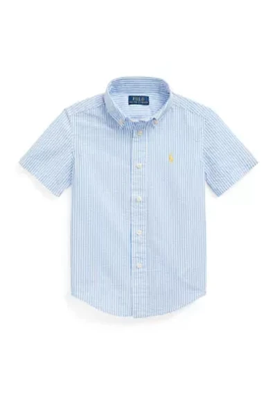 Boys 4-7 Striped Seersucker Short-Sleeve Shirt
