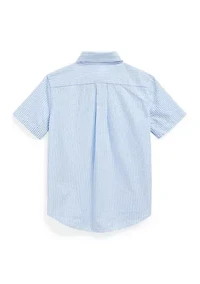 Boys 4-7 Striped Seersucker Short-Sleeve Shirt