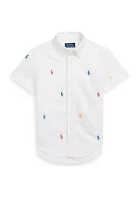 Boys 2-7 Polo Pony Oxford Short Sleeve Shirt