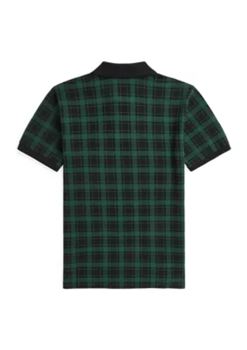 Boys 2-7 Buffalo Check Cotton Mesh Polo Shirt