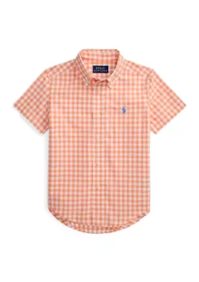 Boys 2-7 Plaid Cotton Poplin Short-Sleeve Shirt