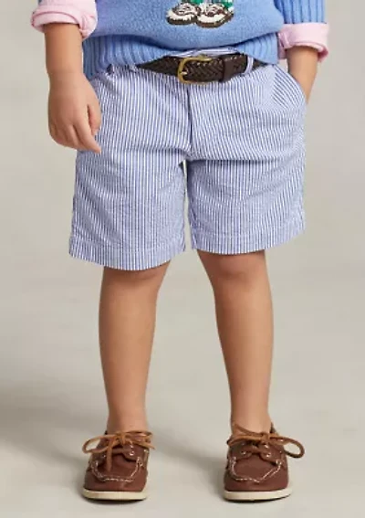 Boys 4-7 Stretch Cotton Seersucker Shorts