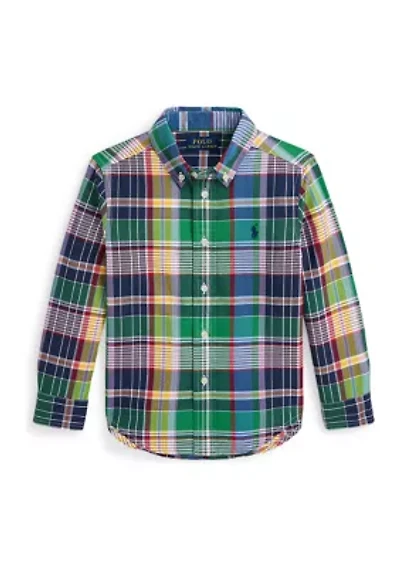 Baby Boys Plaid Cotton Oxford Shirt