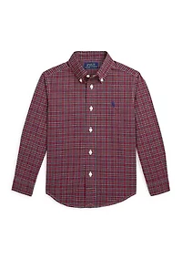 Boys 2-7 Plaid Cotton Poplin Shirt