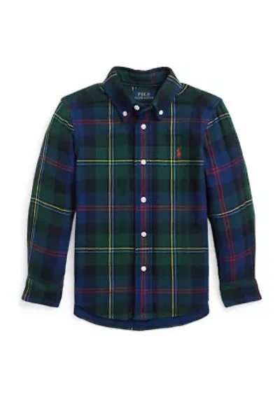 Boys 2-7 Buffalo Check Double Faced Cotton Shirt