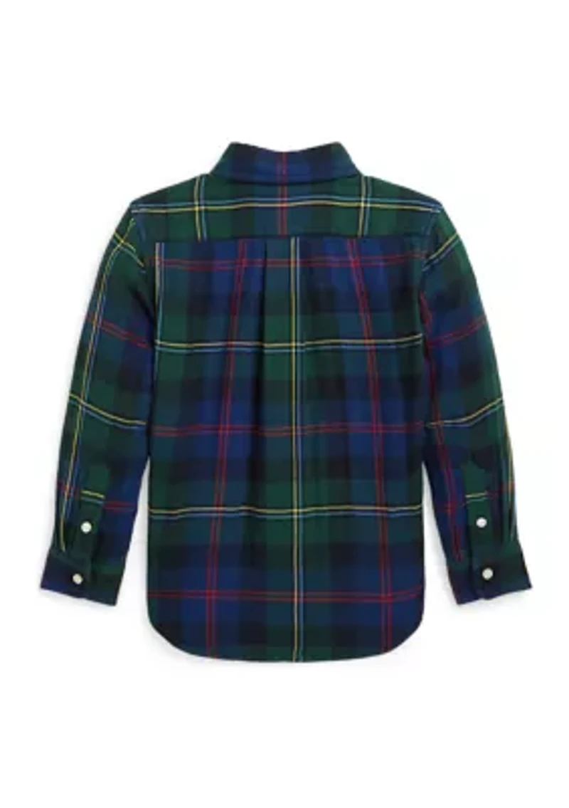 Boys 2-7 Buffalo Check Double Faced Cotton Shirt