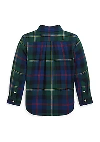 Boys 2-7 Buffalo Check Double Faced Cotton Shirt