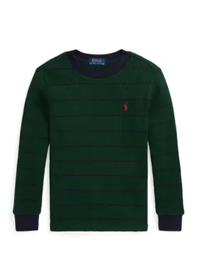 Boys 2-7 Striped Waffle Cotton Long Sleeve T-Shirt