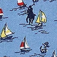 Boys 2-7 Sailboat Print Spa Terry Full Zip Hoodie