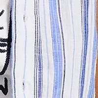 Boys 2-7 Striped Linen Short Sleeve Shirt