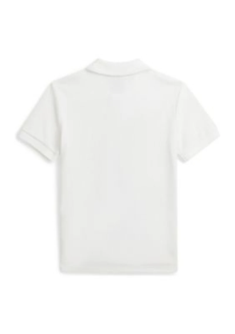 Boys 2-7 Embroidered Cotton Mesh Polo Shirt
