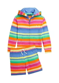 Boys 2-7 Striped Spa Terry Shorts