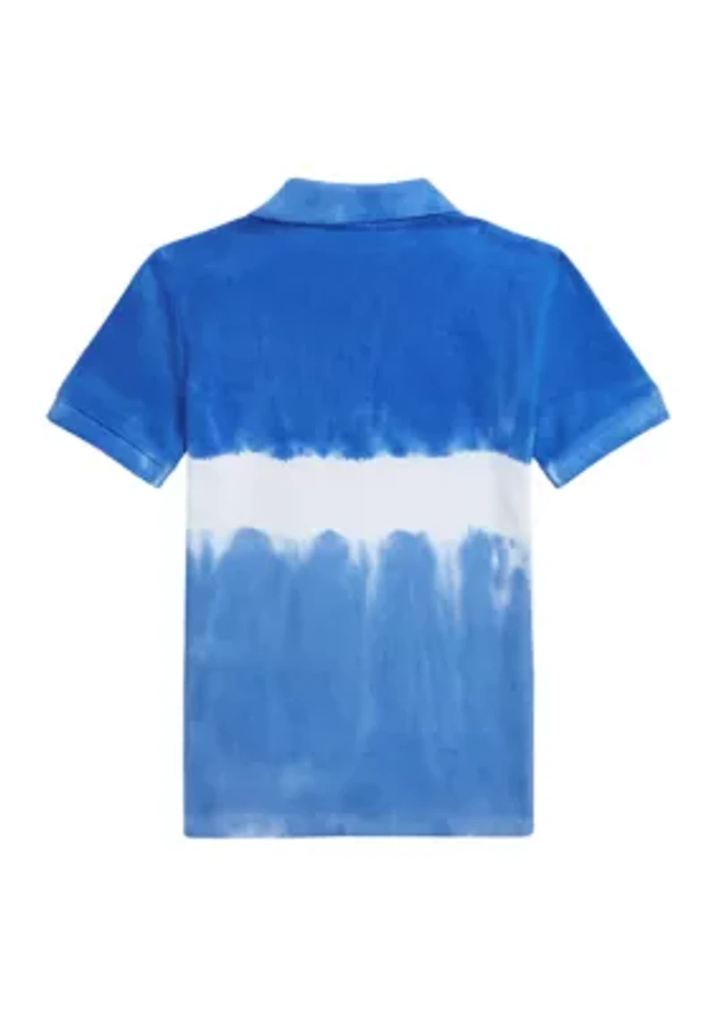Boys 2-7 Tie Dye Cotton Mesh Polo Shirt