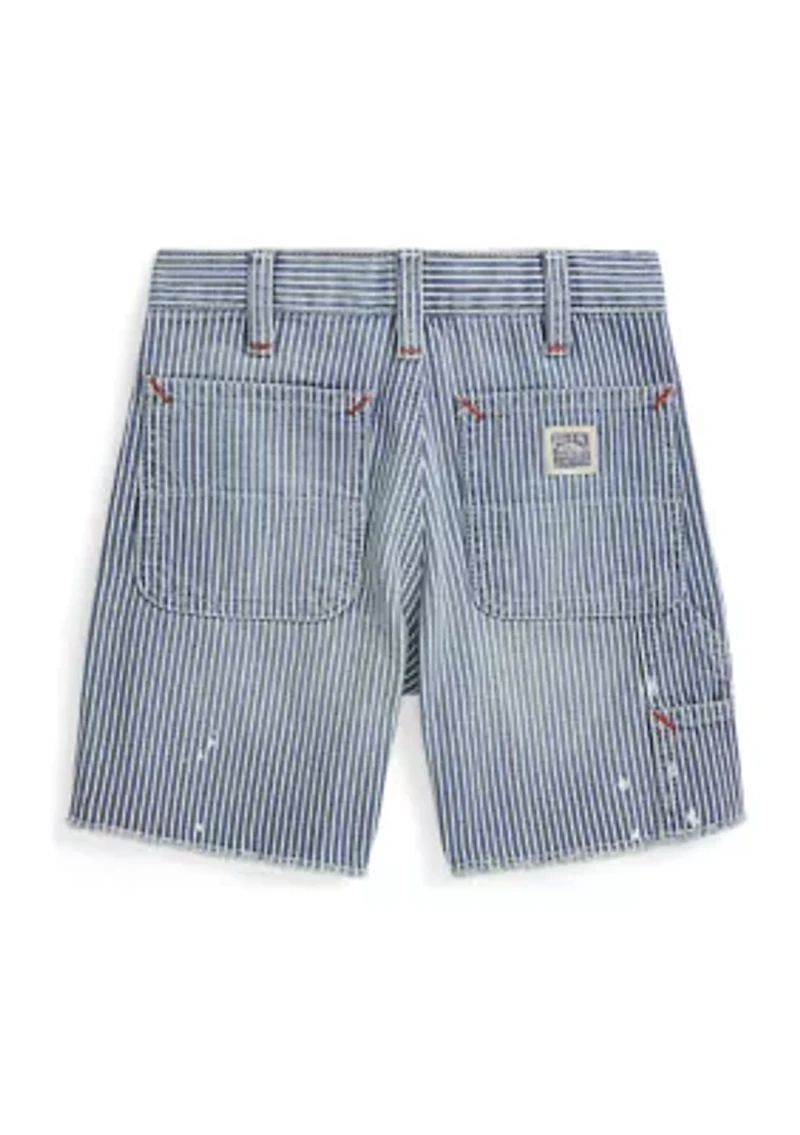 Boys 2-7 Indigo Striped Denim Carpenter Shorts