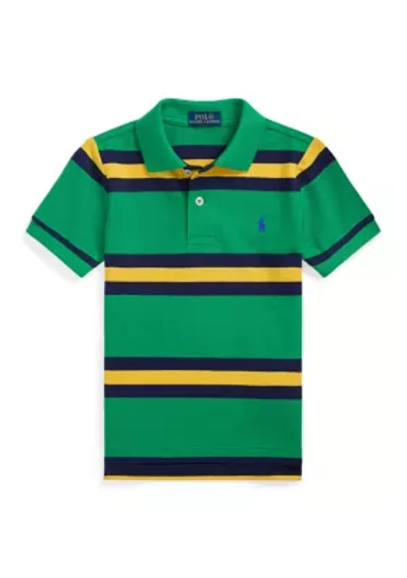 Boys 2-7 Striped Cotton Mesh Polo Shirt