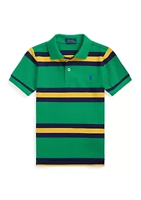 Boys 2-7 Striped Cotton Mesh Polo Shirt
