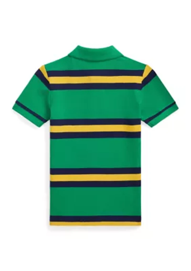 Boys 2-7 Striped Cotton Mesh Polo Shirt