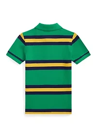 Boys 2-7 Striped Cotton Mesh Polo Shirt