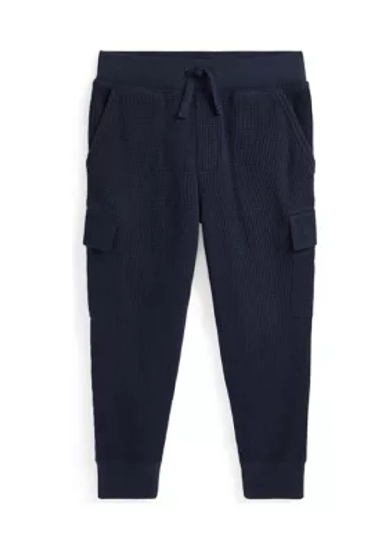 Boys 2-7 Waffle Knit Cotton Cargo Jogger Pants