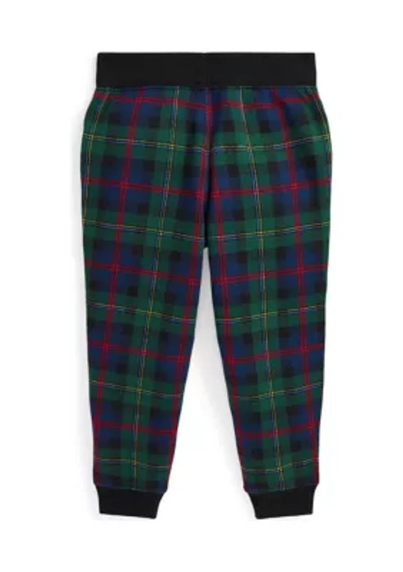 Boys 2-7 Plaid Fleece Jogger Pants