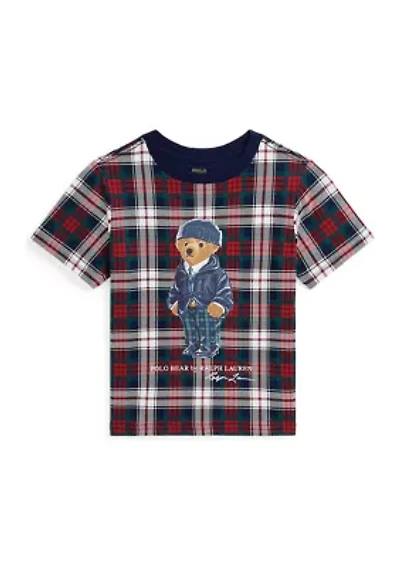 Boys 2-7 Polo Bear Plaid Cotton Jersey T-Shirt