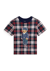 Boys 2-7 Polo Bear Plaid Cotton Jersey T-Shirt
