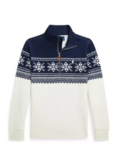 Boys 2-7 Snowflake Double Knit Pullover
