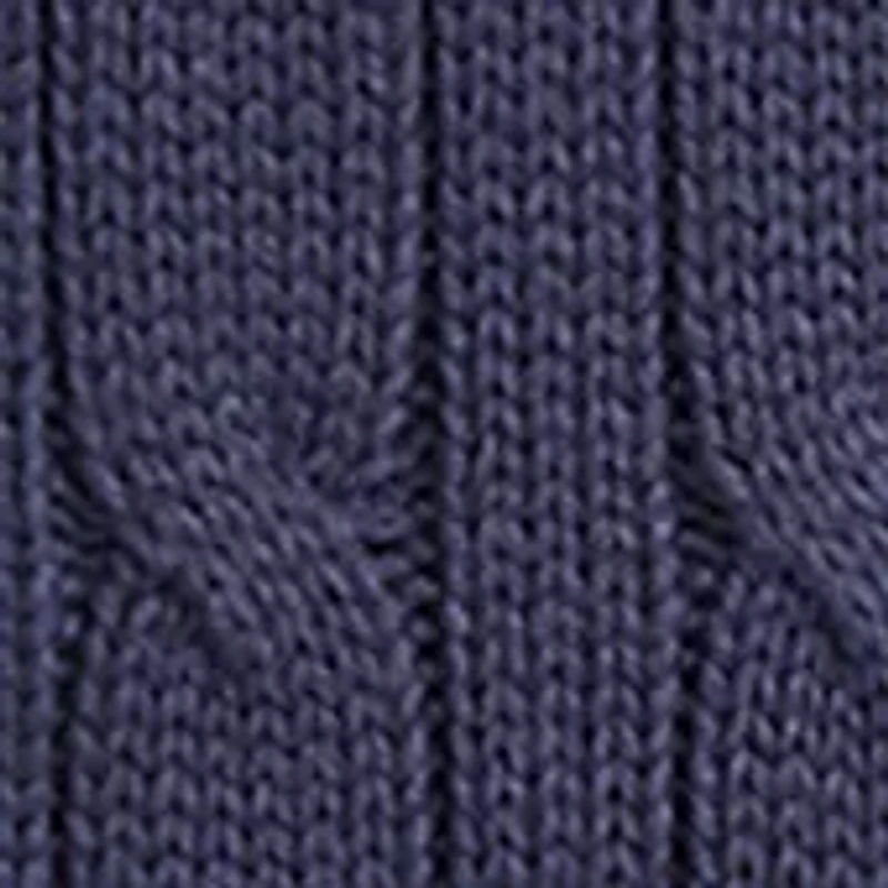 Boys 2-7 Cable-Knit Cotton Polo-Collar Sweater