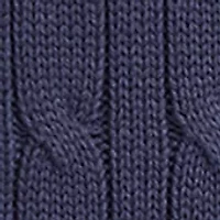 Boys 2-7 Cable-Knit Cotton Polo-Collar Sweater