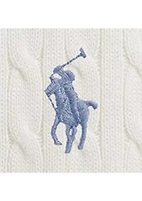 Boys 2-7 Cable-Knit Cotton Polo Sweater