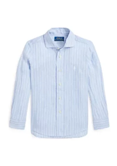 Boys 2-7 Striped Linen Shirt