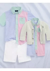 Boys 2-7 Striped Cotton Seersucker Fun Shirt