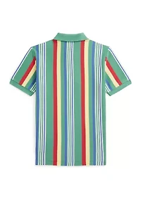 Boys 2-7 Striped Cotton Mesh Polo Shirt