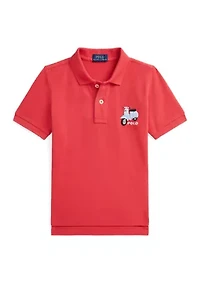 Boys 2-7 Scooter-Embroidered Cotton Polo Shirt