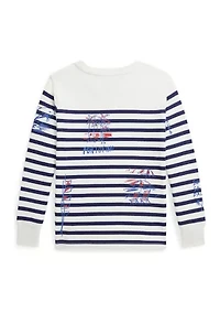 Boys - Striped Cotton Graphic Long-Sleeve T-Shirt