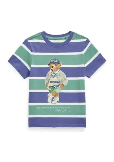 Boys 4-7 Polo Bear Striped Cotton Jersey T-Shirt