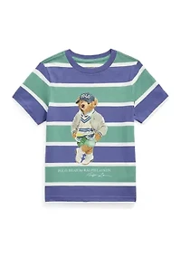 Boys - Polo Bear Striped Cotton Jersey T-Shirt