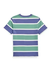 Boys - Polo Bear Striped Cotton Jersey T-Shirt