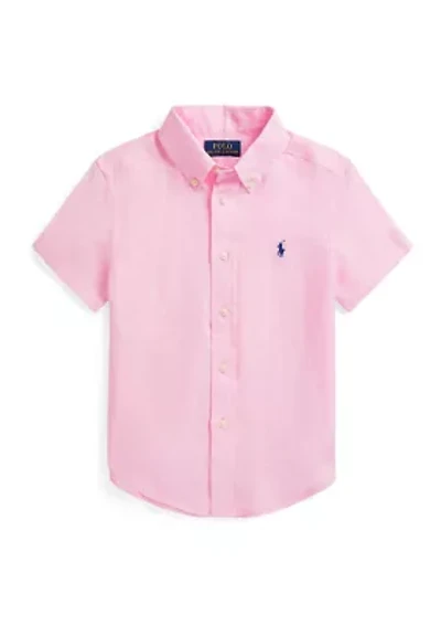 Boys 2-7 Linen Short Sleeve Shirt