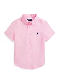 Boys 2-7 Linen Short Sleeve Shirt