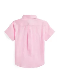 Boys 2-7 Linen Short Sleeve Shirt