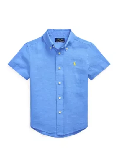 Boys 2-7 Linen Short Sleeve Shirt